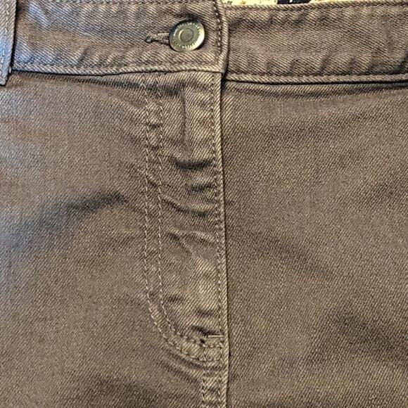 Ann Taylor Loft Women's Size 12 Taupe Denim Skirt With Spandex - Picture 3 of 11